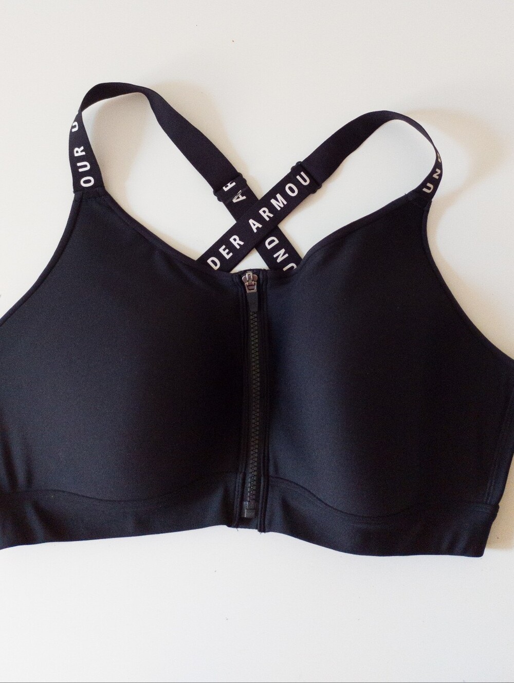 Under Armour UA Infinity High Zip Sports Bra Black 1X High Support